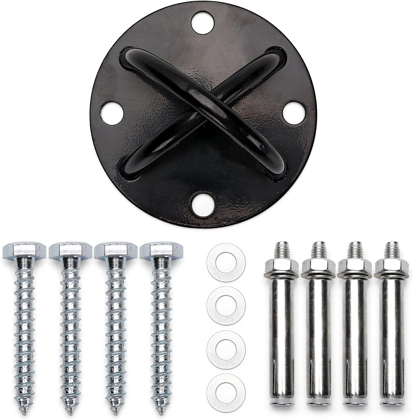 Kemuse Wall/Ceiling Mount Bracket for Gym&Home Suspension Straps X Mounts Anchor for Olympic Rings Fitness Training Yoga Swing Battle Ropes Resistance Band & Boxing Equipment