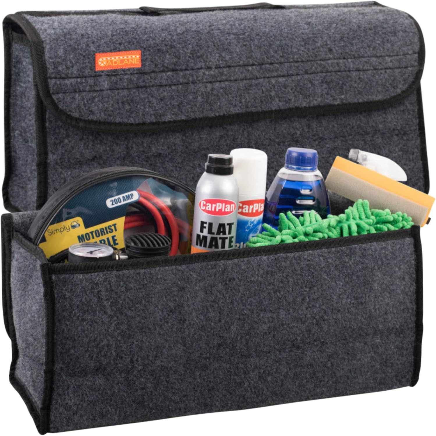 GADLANE Large Dark Grey Carpet Car Anti Slip Boot Storage Declutter