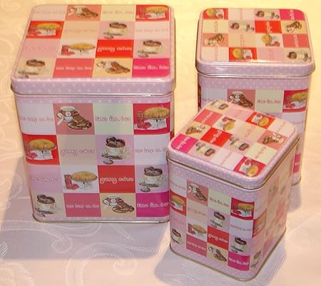 Sagrado Art Gallery Collection Tin Boxes Set Of 3 Coffee Tea And