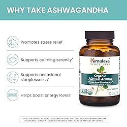 Himalaya Organic Ashwagandha, 90 Day Supply, Herbal