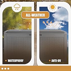 Devoko 100 Gallon Waterproof Large Resin Deck Box