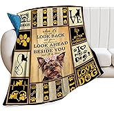 banonaty Yorkie Blanket Dog Throw Blanket Cozy Fleece Flannel Bedding Springer Yorkie Gifts for Women Men Boys Girls Adult Lover Stuff Plush for Couch Sofa Bed Decor 40"X50"