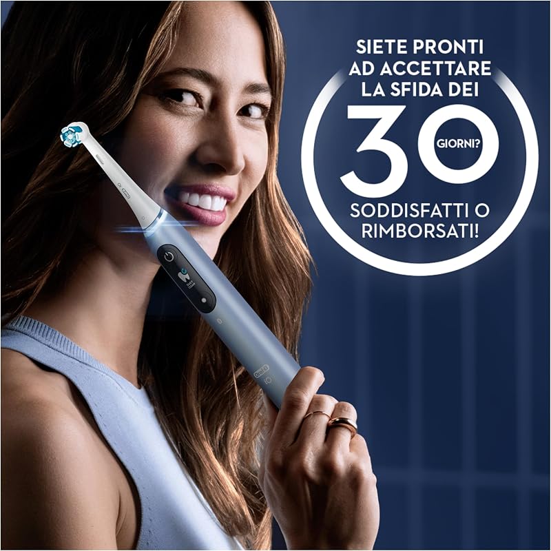 iO 9 Spazzolino Elettrico Ricaricabile, 1 Testine di Ricambio, Blu