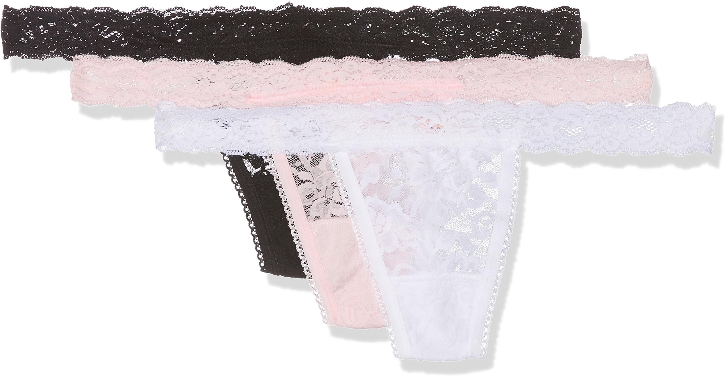 Sylvie Flirty Lingerie Women's Abby String, Pack of 3