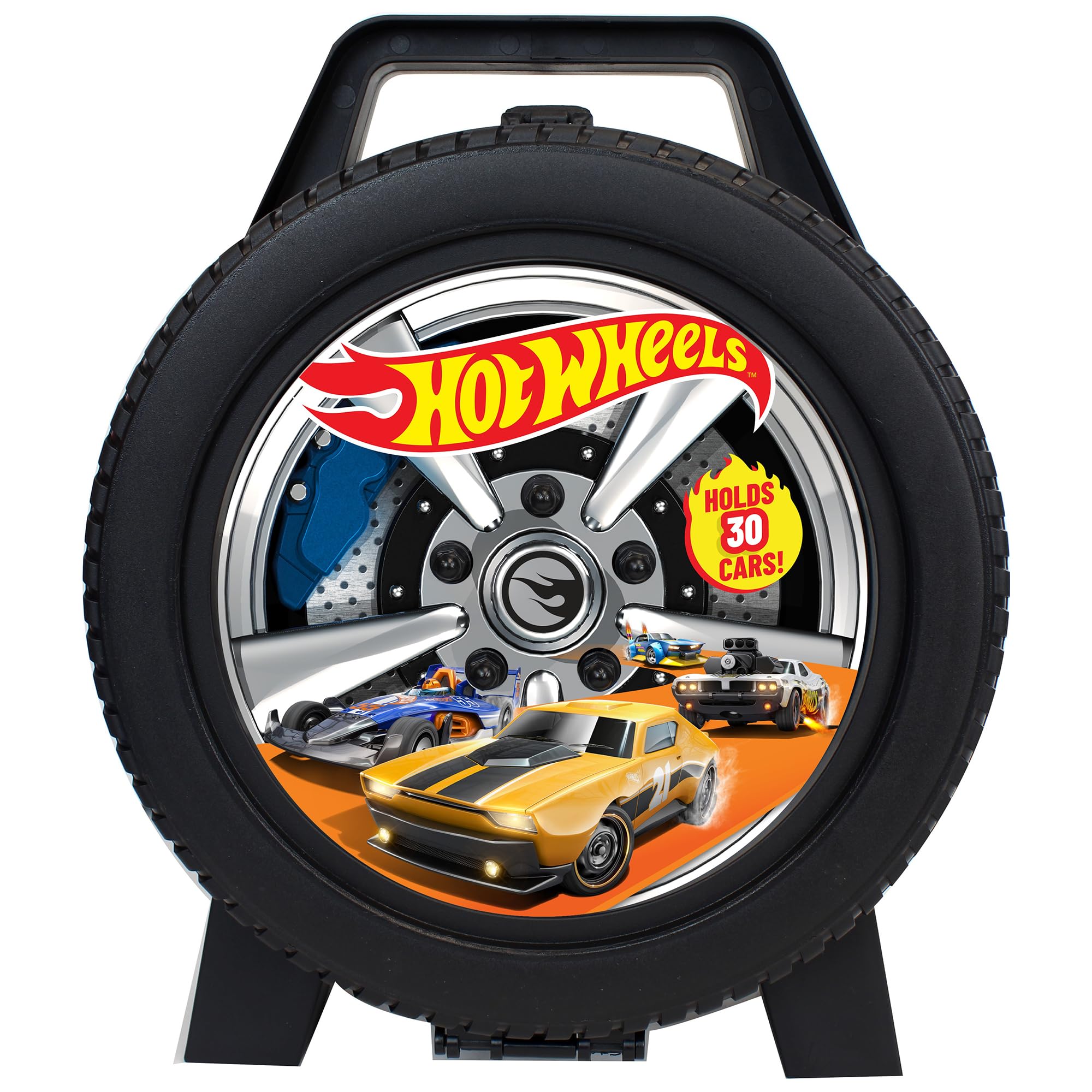 Photo 1 of Mattel: Hot Wheels 30 Car Case - Wheel-Shaped Organizer, Storage Accessory, Holds 1:64 Scale Die-Cast Toy Vehicles, Play-Display, Officially Licensed Amazon Exclusive