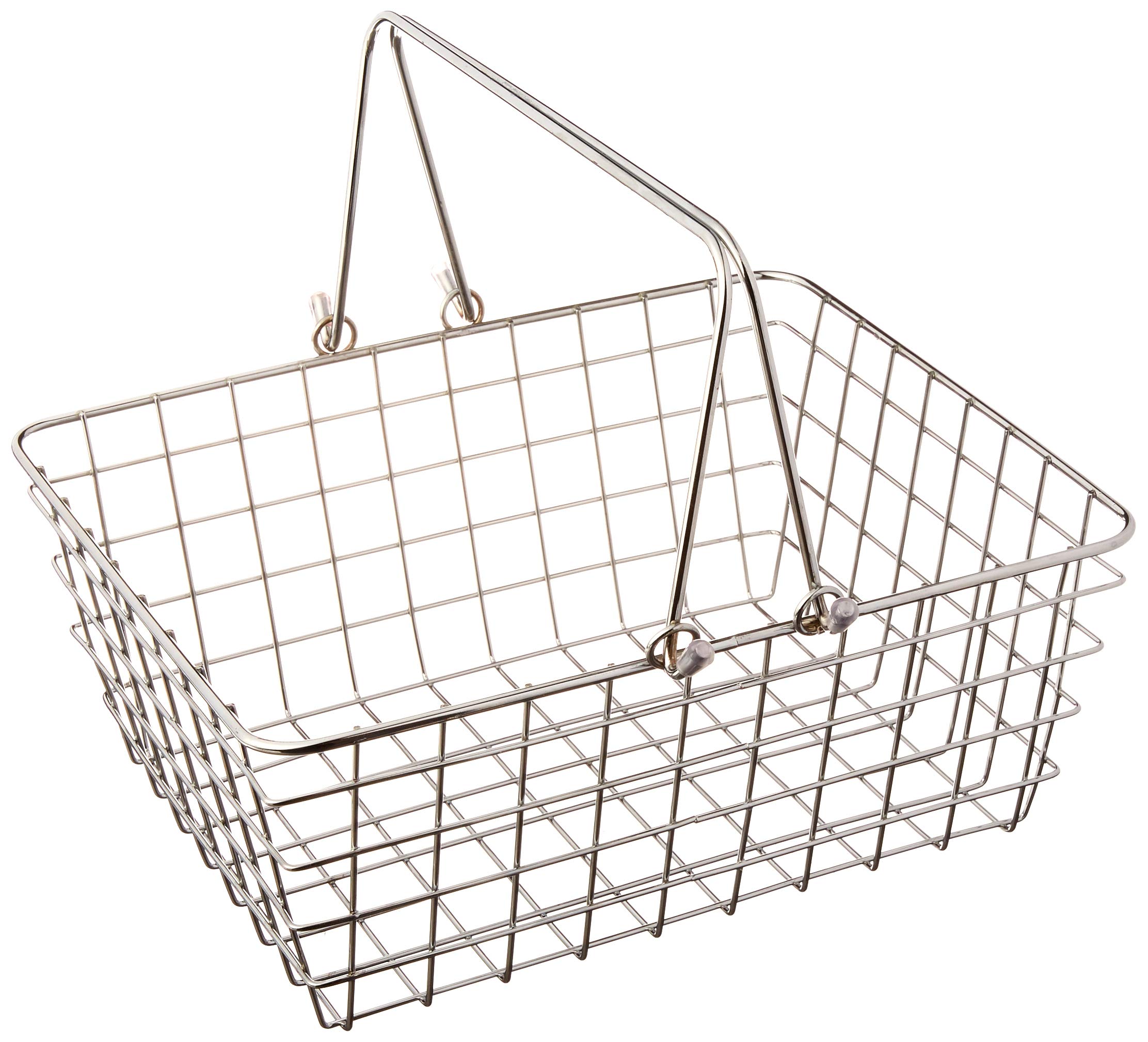 Photo 1 of Spectrum Wire Baskets for Organizing, Medium - Sturdy Steel Metal Basket Storage Organizer Bin with Handle - Open Wire Storage Baskets for Kitchen Pantry, Cabinets, Closet & Garage Shelves