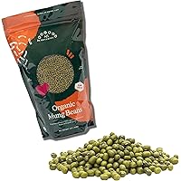 Certified Organic Mung Beans, Whole Green, non-GMO (2 pounds, 32 ounces)