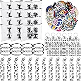 LEIFIDE 148 Pcs Volleyball Gifts Party Favors Games Day Party Supplies Team Gift Bags, Bracelets, Keychains, Hair Ties, Stickers, Goodie Bags for Volleyball Birthday Decorations Senior Night
