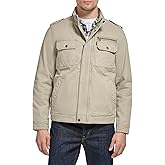 Levi's mens Washed Cotton Military Jacket (Regular & Big & Tall Sizes)