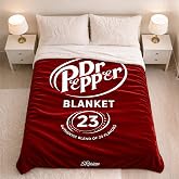 Dr Pepper Blanket (80&rdquo; x 60&rdquo;) XL &ndash; Ultra Soft Fleece Blanket for Room Decor Aesthetic - Red Throw Blanket for Couch, Bed &amp; Travel | Home Decor, Funny for Soda Fans.