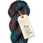 Superwash Merino Wool Yarn for Knitting &amp; Crocheting - Premium Hand Dyed Yarns, 100gr, 240 Yards Dk Weight - Luxurious, Soft &amp; Durable Blue Variegated Yarn