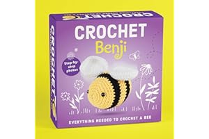 PIL Crochet Kit for Beginners - Benji the Bee Amigurumi - Complete DIY Kit with Step-by-Step Instructions, Yarn, Hook, Safety Eyes & Stuffing - Make a Stuffed Bee