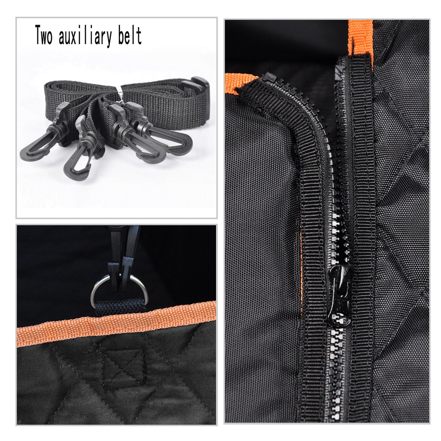 Pet Seat for Car Dog Seat Cover Waterproof Hammock Pet Seat Covers Heavy Duty & Waterproof with Side flaps 53.5\'\'X57\'\' Black