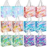 12 Pcs Bulk Stadium Approved Clear Tote Bags 12 x 12 x 6 Inch Large Clear Plastic Tote Bag with Handles for Work Sports
