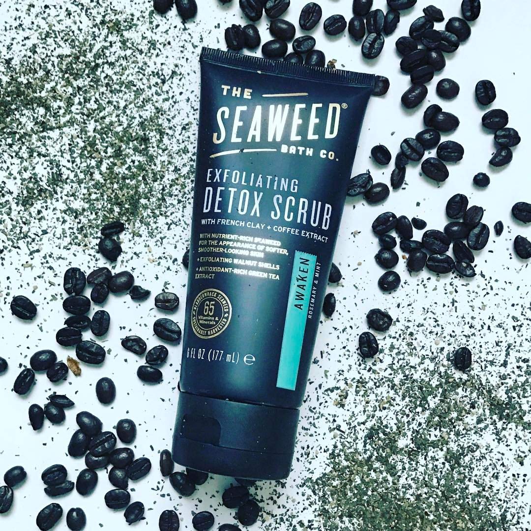 The Seaweed Bath Co. Exfoliating Detox Body Scrub, Awaken Scent (Rosemary & Mint), Natural Organic Seaweed, Vegan, Paraben Free, 6 oz. : Beauty