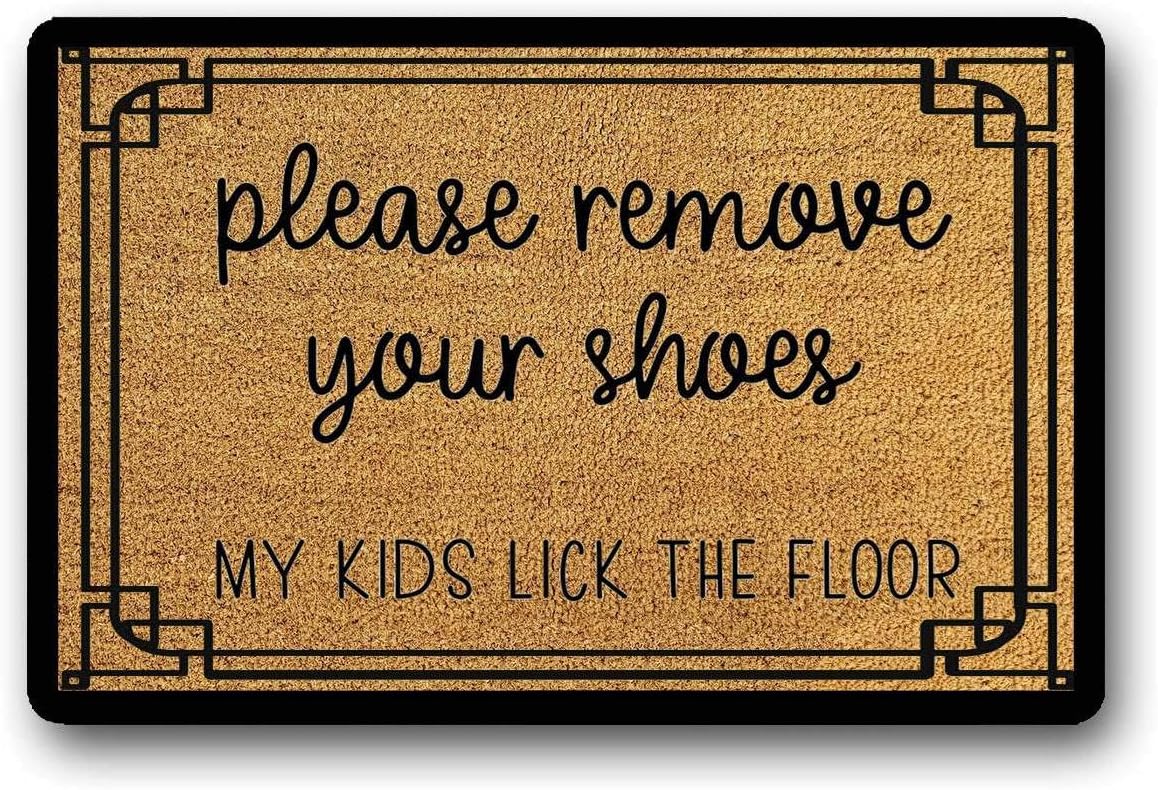 Please Remove Shoes Mat, Cute Door Decor, Door Mat, Please