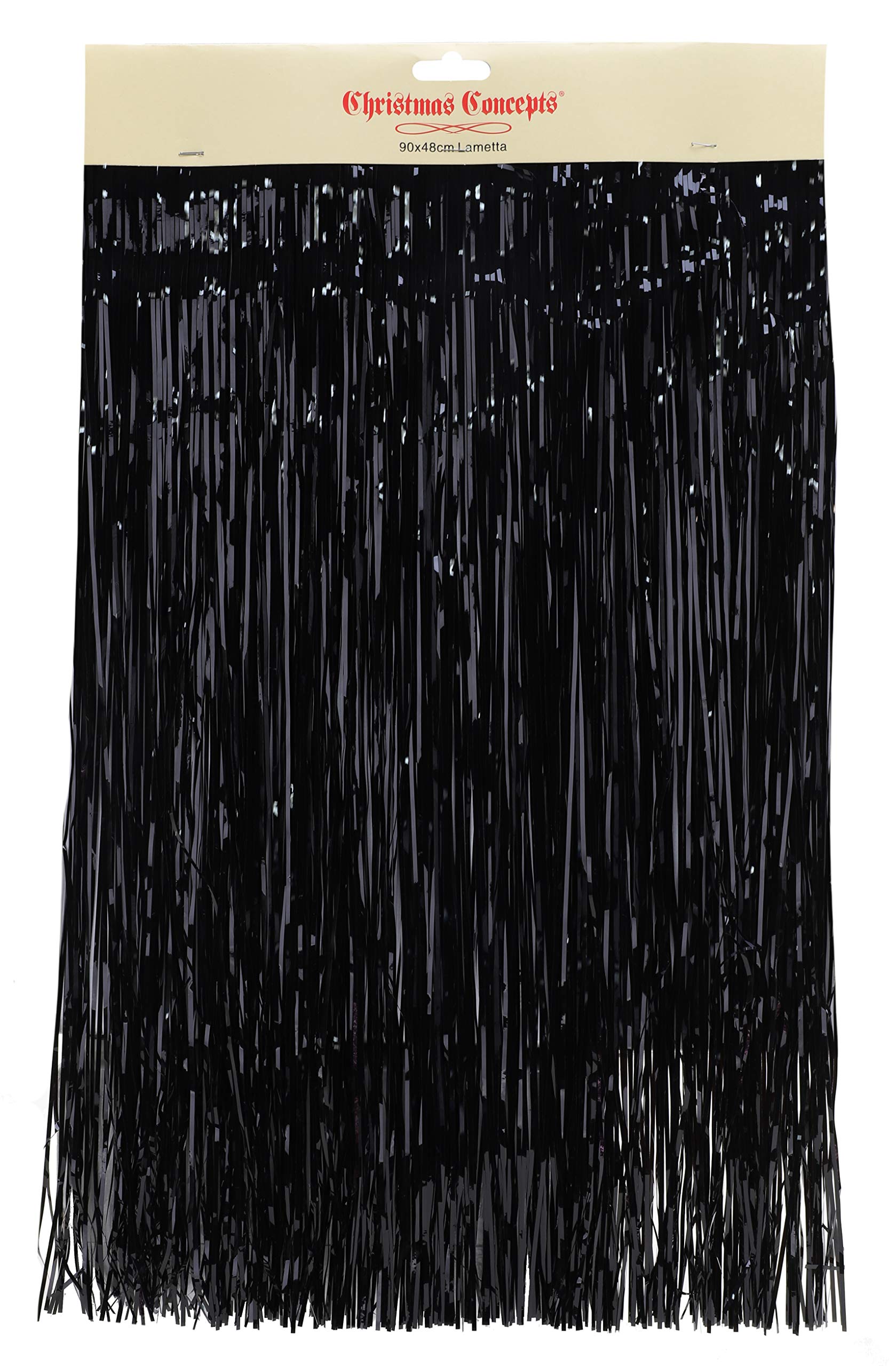 Christmas Concepts® Shiny Lametta - Christmas Tree Decorations (Black)