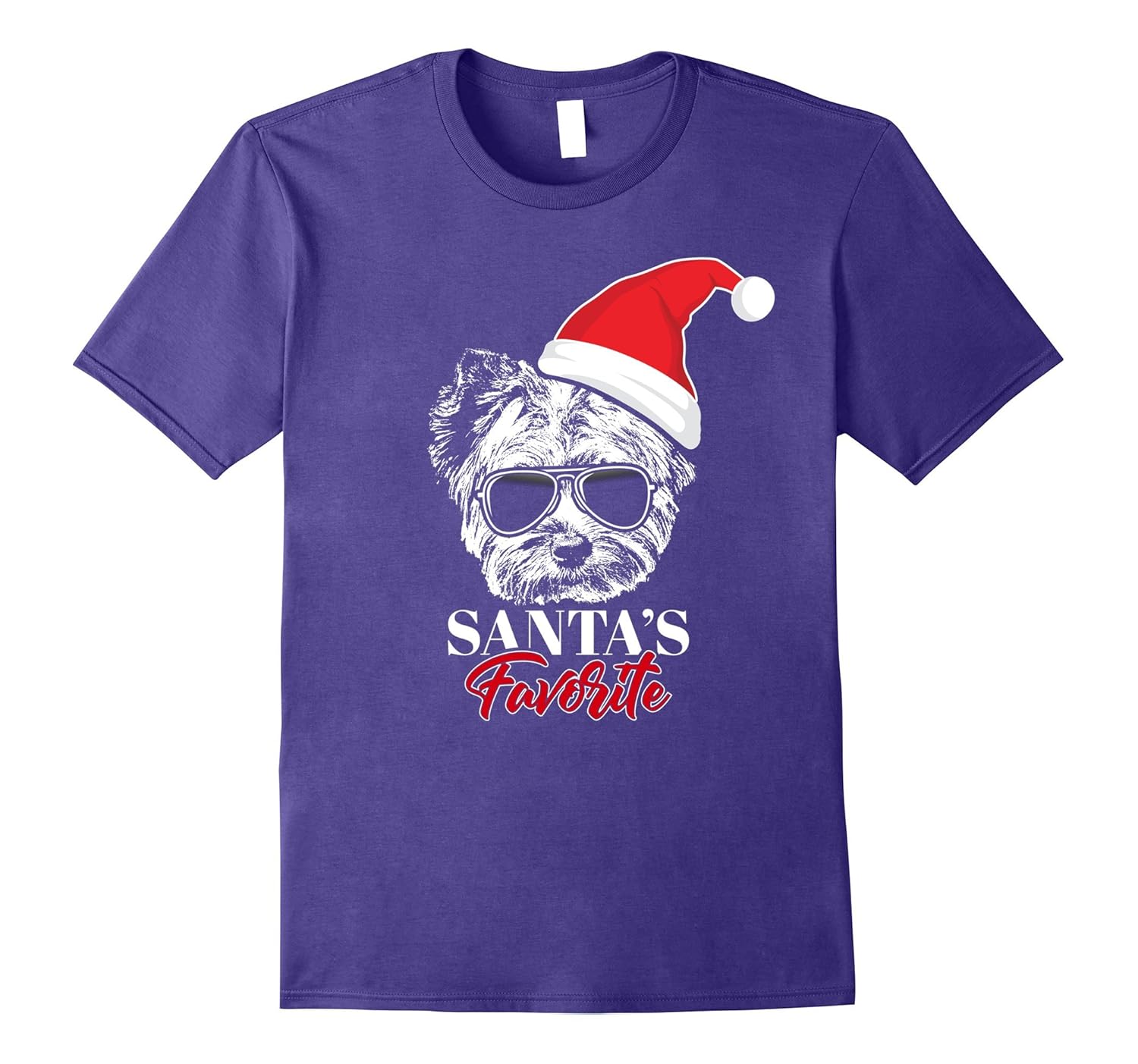 Yorkshire Terrier Santa's Favorite Funny Christmas T-Shirt-ANZ