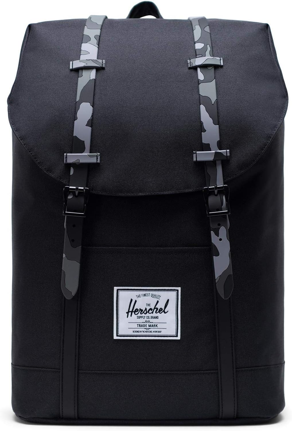  | Herschel Retreat Backpack, Black/Night Camo, Classic 19.5L | Casual Daypacks