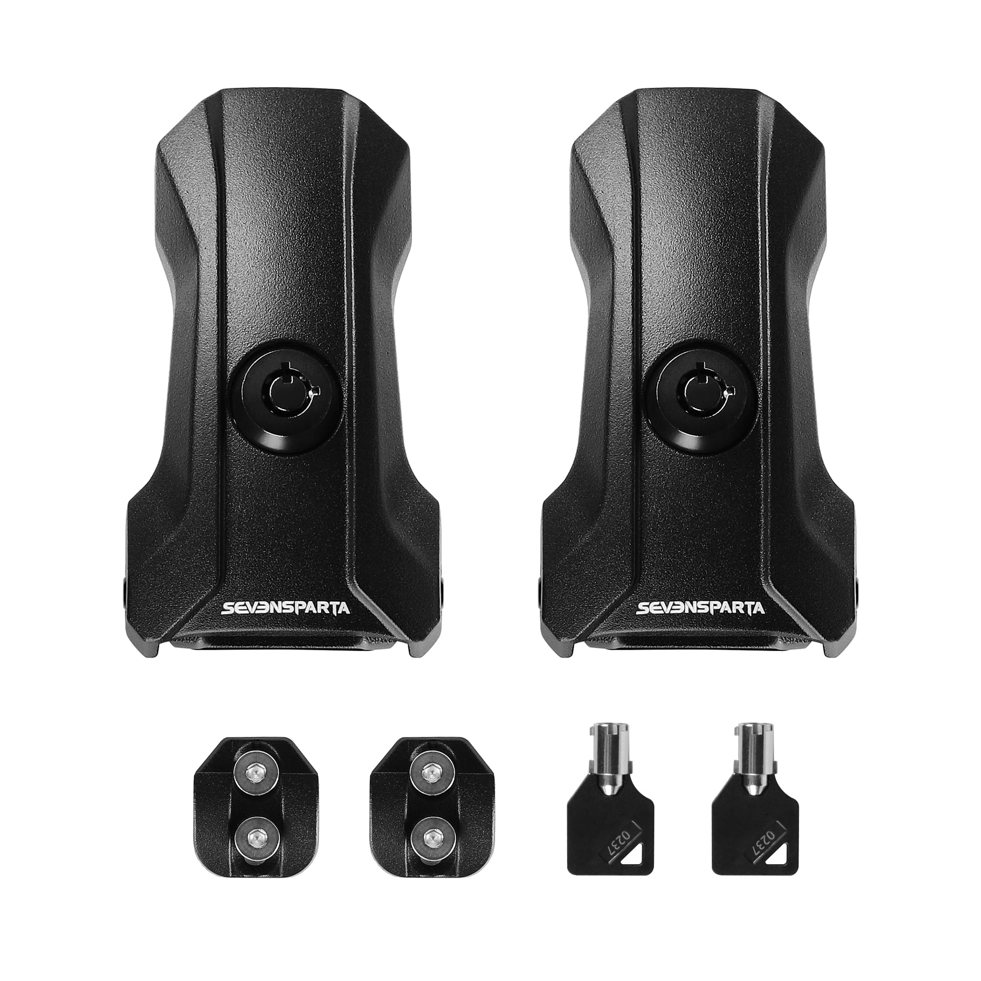 Photo 1 of Seven Sparta Upgraded Locking Hood Latches for Jeep Wrangler JL/JLU 2018-2025 & Gladiator 2020-2025, with Keys & Anti-Theft Screws - Aluminum Locking Hood Catch, 1 Pair, Streamlined