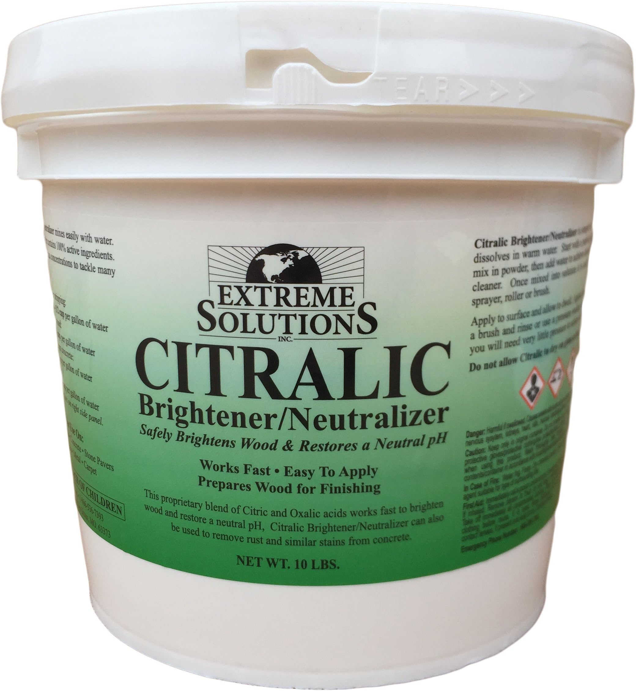 Citralic Wood Brightener & Neutralizer for Decks, Fences, Siding & Log Cabins - Woodrich Brand - Covers up to 3000 Sq. Ft. - Safe for All Woods - Easy to Use