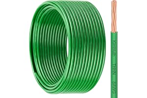 KIMBLUTH THHN Wire 8 Gauge 50 FT Stranded Copper Wire, 8 AWG Copper Wire Rated up to 600V Building Wire Nylon Jacket for Residential, CNC, Ground, Industrial (8 Gauge, Green)