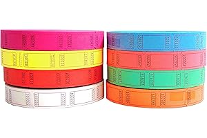INDIANA TICKET CO. (4 Rolls of 2000 Tickets) 8,000 Total Blank Raffle Tickets (4 Assorted Colors)
