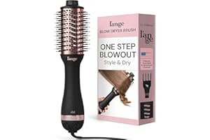 L'ANGE HAIR Le Volume 2-in-1 Titanium Brush Dryer | Hot Air Blow Dryer Brush in One with Oval Barrel | Hair Styler for Smooth