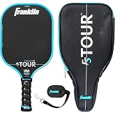 Franklin Sports Pro Pickleball Paddle Set - FS Tour Series Carbon Fiber Paddle, Cover + Eraser - 14mm + 16mm