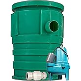 Little Giant WCR-9SP 115 Volt, 4/10 HP, 4800 GPH Automatic Outdoor Water/Seepage Collection and Removal System with Sewage Pump, 20' Piggyback Float Switch, Structural Foam Cover, Green/Blue, 509081