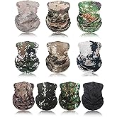 SATINIOR 10 Pieces Neck Gaiter Scarf Bandanas Balaclava Cooling Breathable Face Mask for Men Women Outdoor Sports