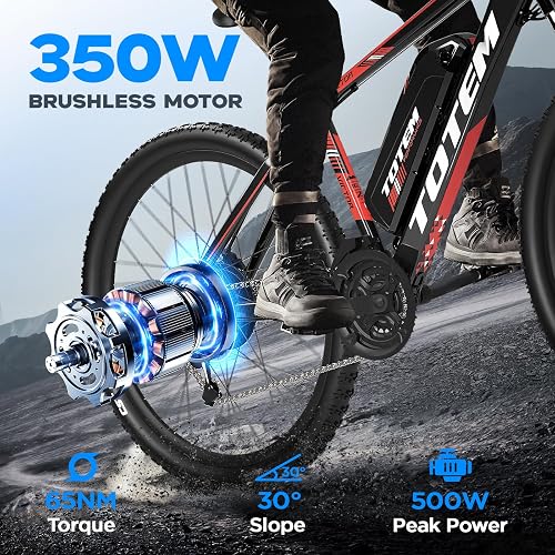 Totem Electric Bicycle for Adults750W Peak Motor,20MPH, 40 Miles Range-26' Electric Mountain Bike-Lightweight 46lb Aluminum FrameVictor 2.0 E Bike  for Men,Women,Teens in Saudi Arabia | Whizz Electric Bicycles
