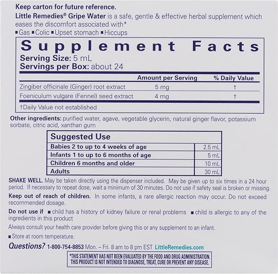 gripe water little remedies safe