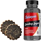 Bakerpan Black Sanding Sugar for Baking & Cookie Decorating - 5 Ounce Edible Black Sugar Sprinkles for Cookies, Cakes, Cocktails (Made In USA)