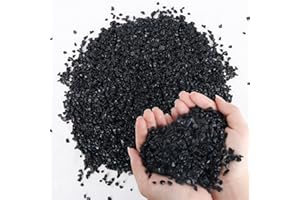 Anothera Stones for Plants Smooth Natural Black River Rocks,7LB Plant Aquarium Gravel Stones for Succulents Bonsai Terrarium Vase Fillers Fish Tank Indoor Outdoor Garden Decor（6-9 mm）