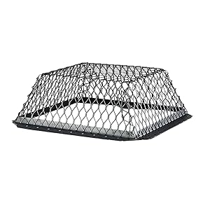 HY-C RVG1616G Galvanized Black Roof VentGuard with Wildlife Exclusion Screen, 16" x 16" x 6"