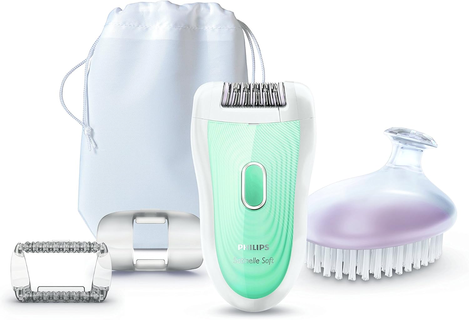 Philips SatinSoft HP6521/01 Wet & Dry Epilator with Skin Care System