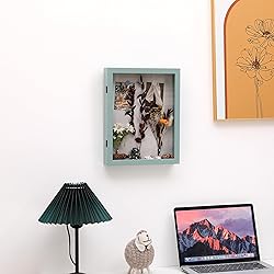DEMAIKE 8x10 Shadow Box Frame with Linen Back, Wood