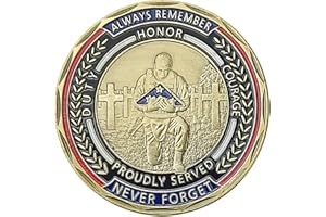 BHEALTHLIFE United States Veteran Flag Challenge Coin Always Remember Military Retirement Gift