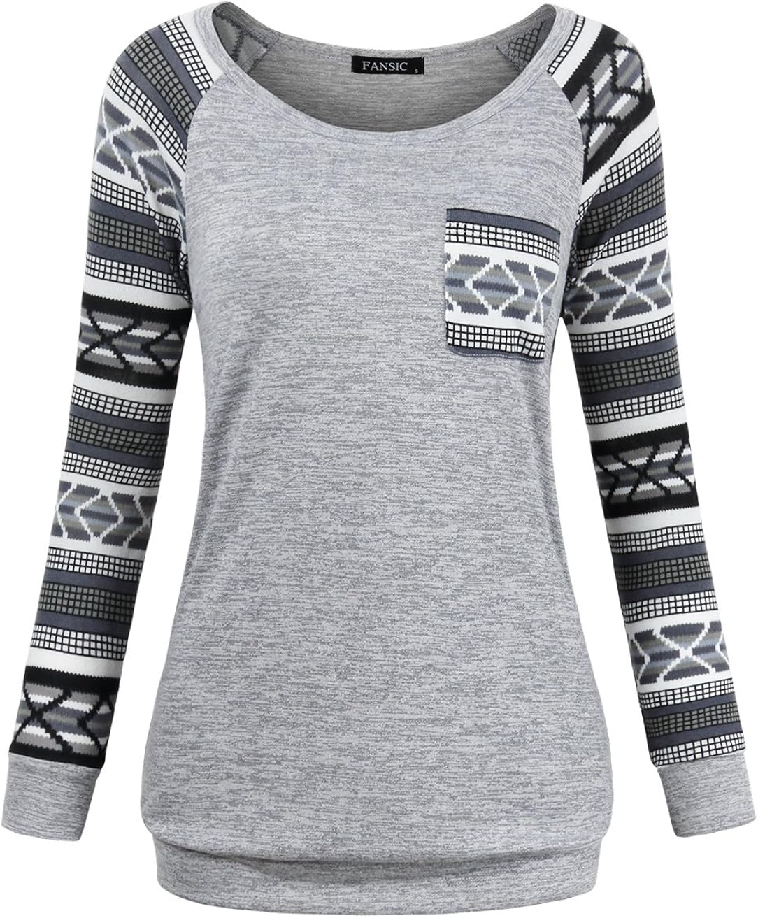 FANSIC Women Casual Long Sleeve Knitted 