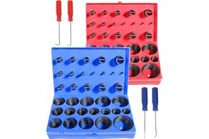 bylikeho 826pcs O Ring Assortment Kit,Nitrile Rubber O Ring Kit with 4 Pick & Hook,Car Accessories Universal SAE and Metric O-Rings Kit in 32 Sizes,O Rings Gaskets Kit for Automotive Plumbing Repair