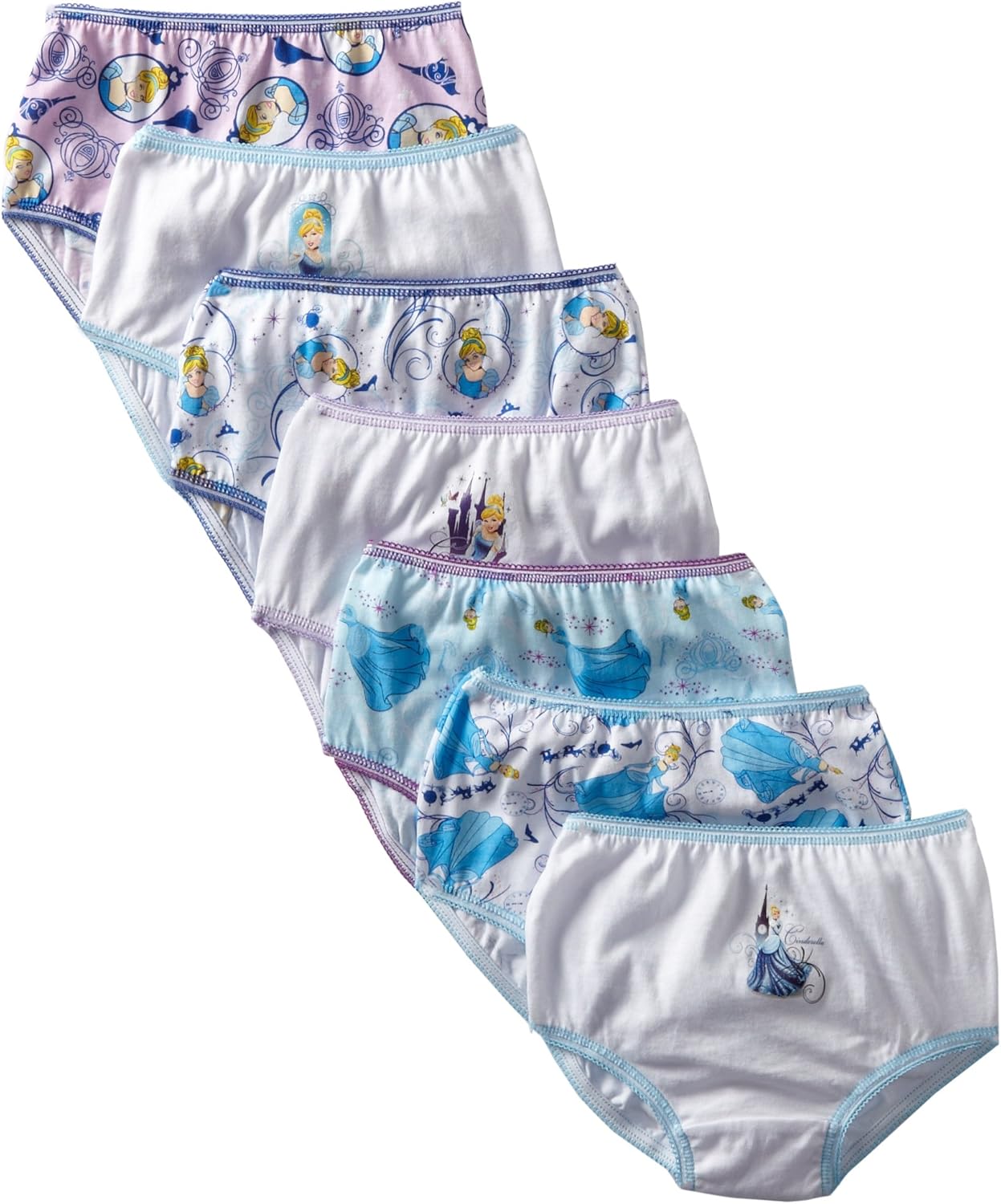 Disney Little Girls' 7 Pack Cinderella Underwear