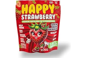 Happy Strawberry Fertilizer Organic Premium Fertilizer for Strawberries & All Berries – Nutrient-Rich, Kelp-Infused Plant Foo