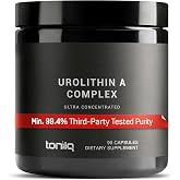 Toniiq 1,500mg 4-in-1 Complex Urolithin A Supplement with 500mg | 99.4% Purity Urolithin A, Pomegranate Extract with 90% Ellagic Acid, NMN &amp; Fibalance&reg; PHGG &ndash; Third-Party Tested &ndash; 90 Capsules
