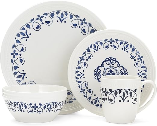 Amazon Com Pfaltzgraff Alina 16 Piece Dinnerware Set Service