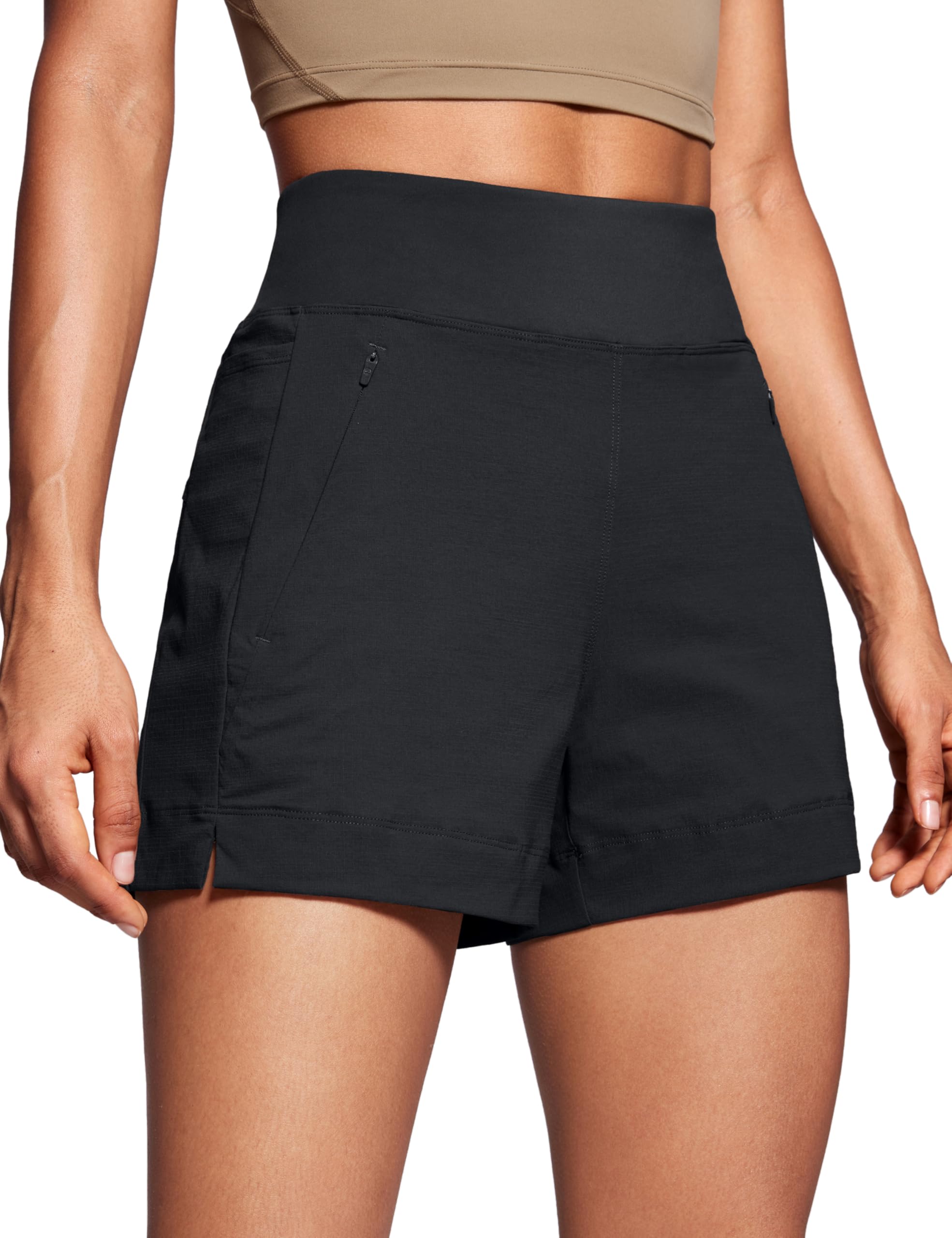 CRZ YOGA Women's Lightweight Mid Rise Hiking Shorts
