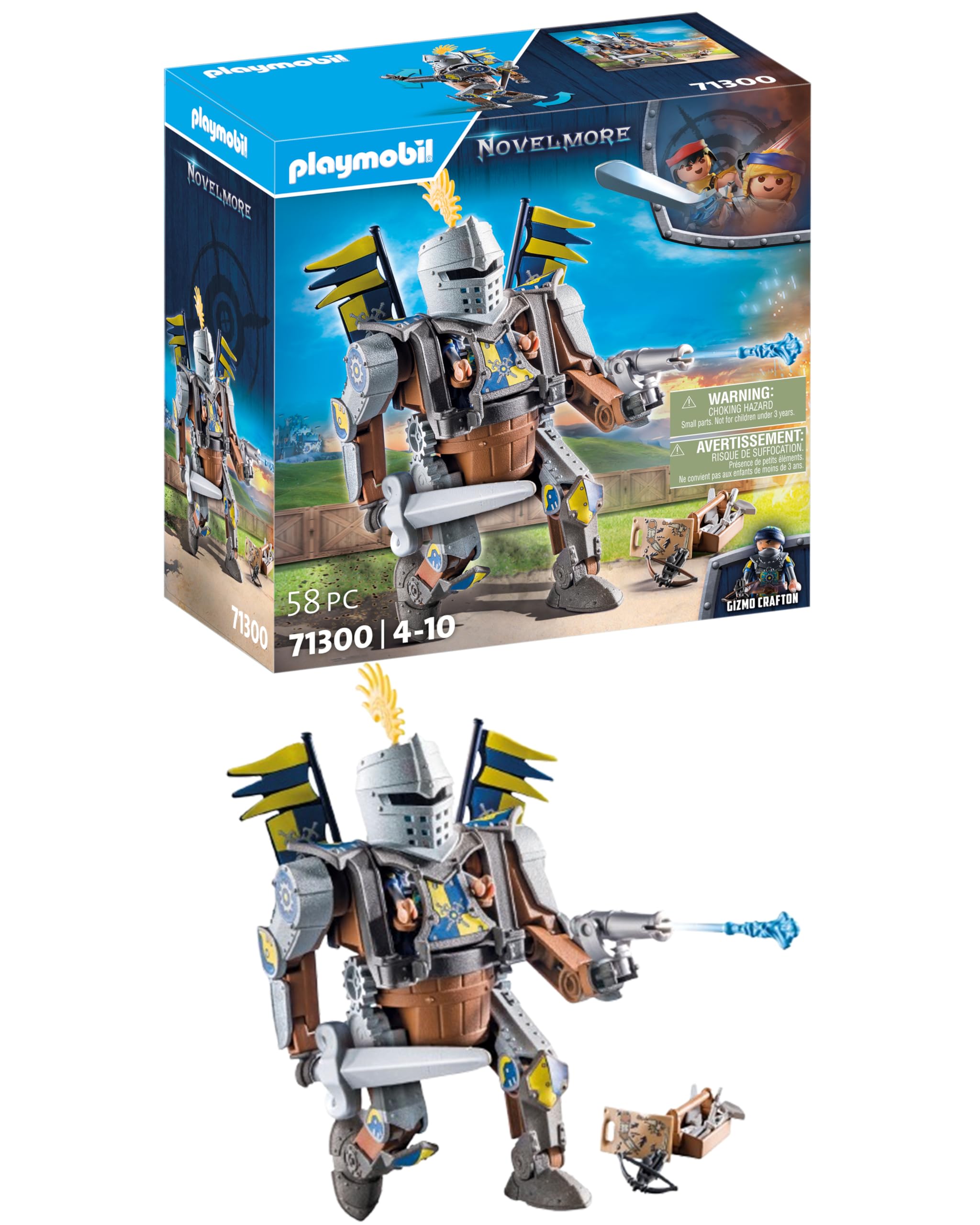 Playmobil 71300 Novelmore - Combat Robot, Knight Gizmo Crafton and his strong combat robot, tournament, medieval castle, knights toy, fun imaginative role-play, playset suitable for children ages 4+ — image 1
