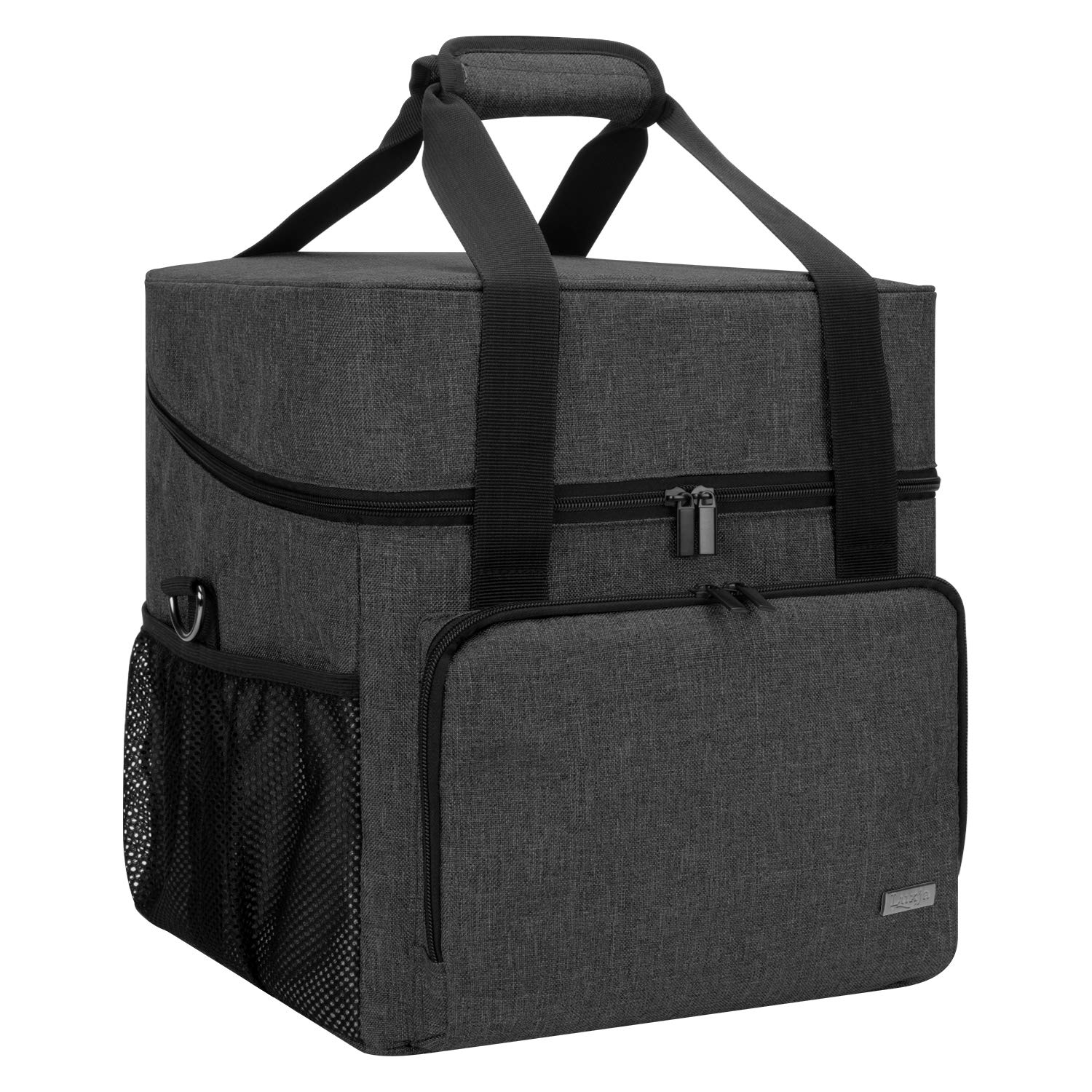 Luxja Overlock Bag for Most Standard Overlockers, Overlock Case with Accessory Storage Pockets (Bag Only), Black