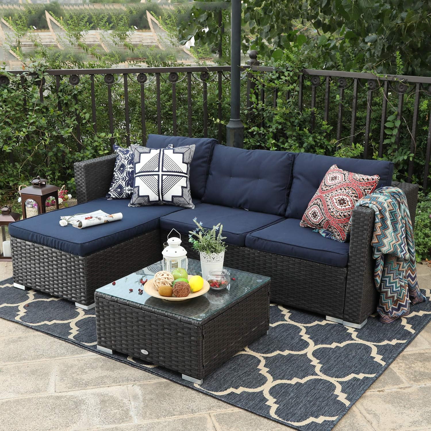 Best blue sectional patio furniture