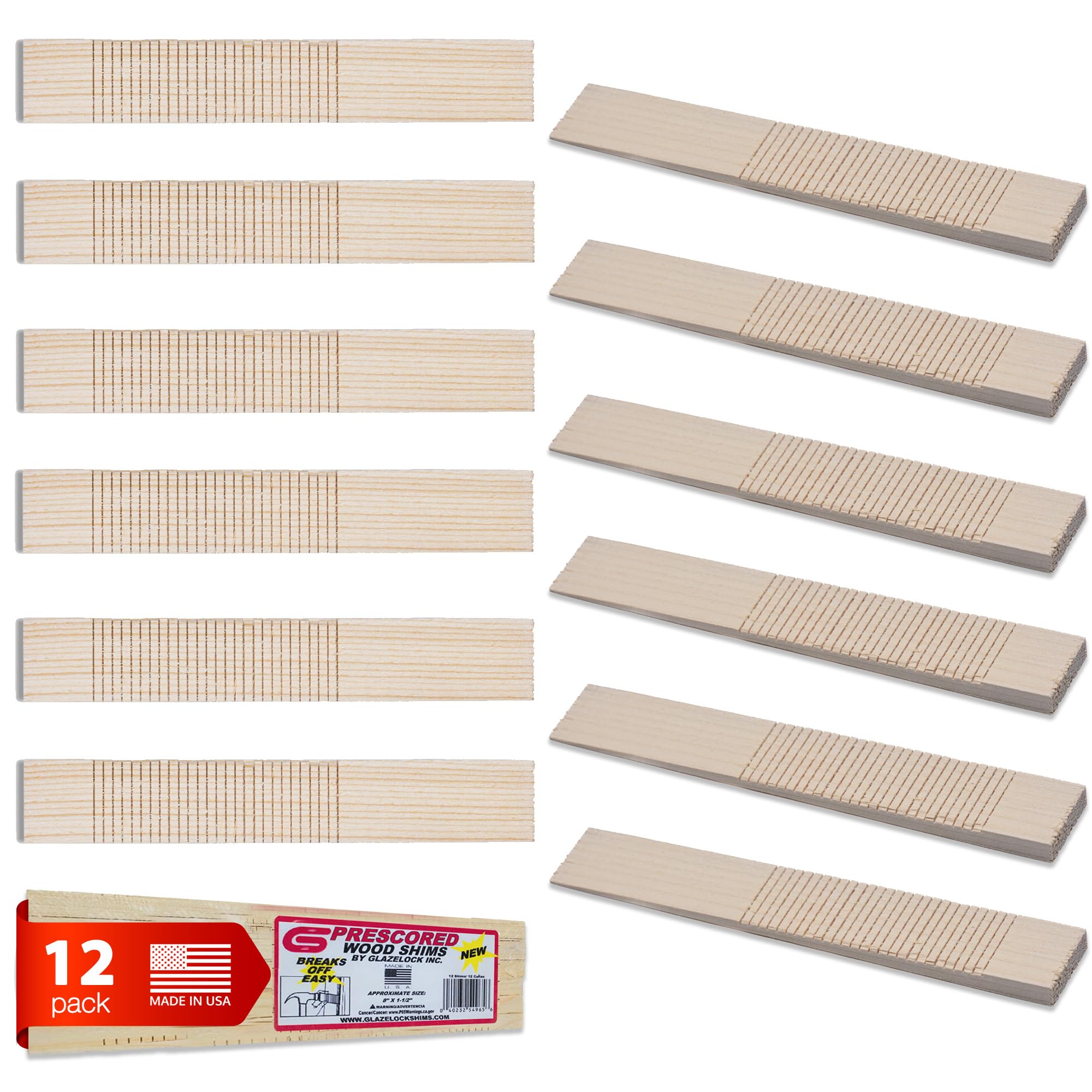 Glazelock Prescored Wood Shims for Leveling